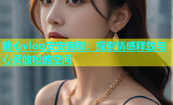 糖心vlog安安自慰：探索情感释放与心灵放松的空间