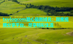 txvlogcom糖心最新域名：甜蜜视频分享平台，尽享精彩生活
