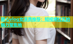 糖心vlog女演员推荐：短视频社区的魅力聚集地