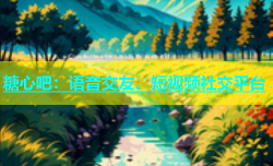 糖心吧：语音交友、短视频社交平台