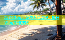 糖心Vlog：免费入门课程，提升Vlog创作技巧