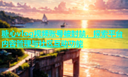 糖心vlog视频账号被封禁，探索平台内容管理与社区互动功能