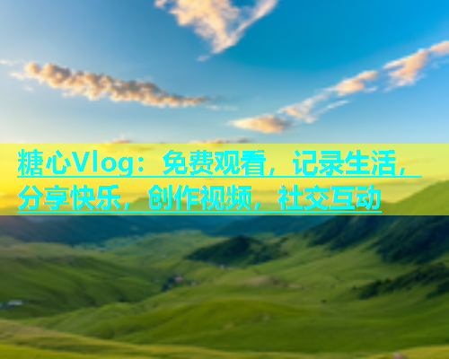 糖心Vlog：免费观看，记录生活，分享快乐，创作视频，社交互动  第1张